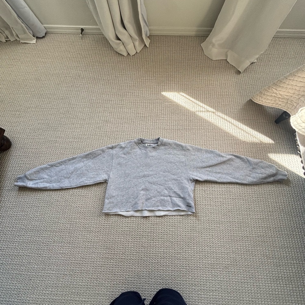 Aritzia TNA Cozy Fleece Gray Sweatshirt